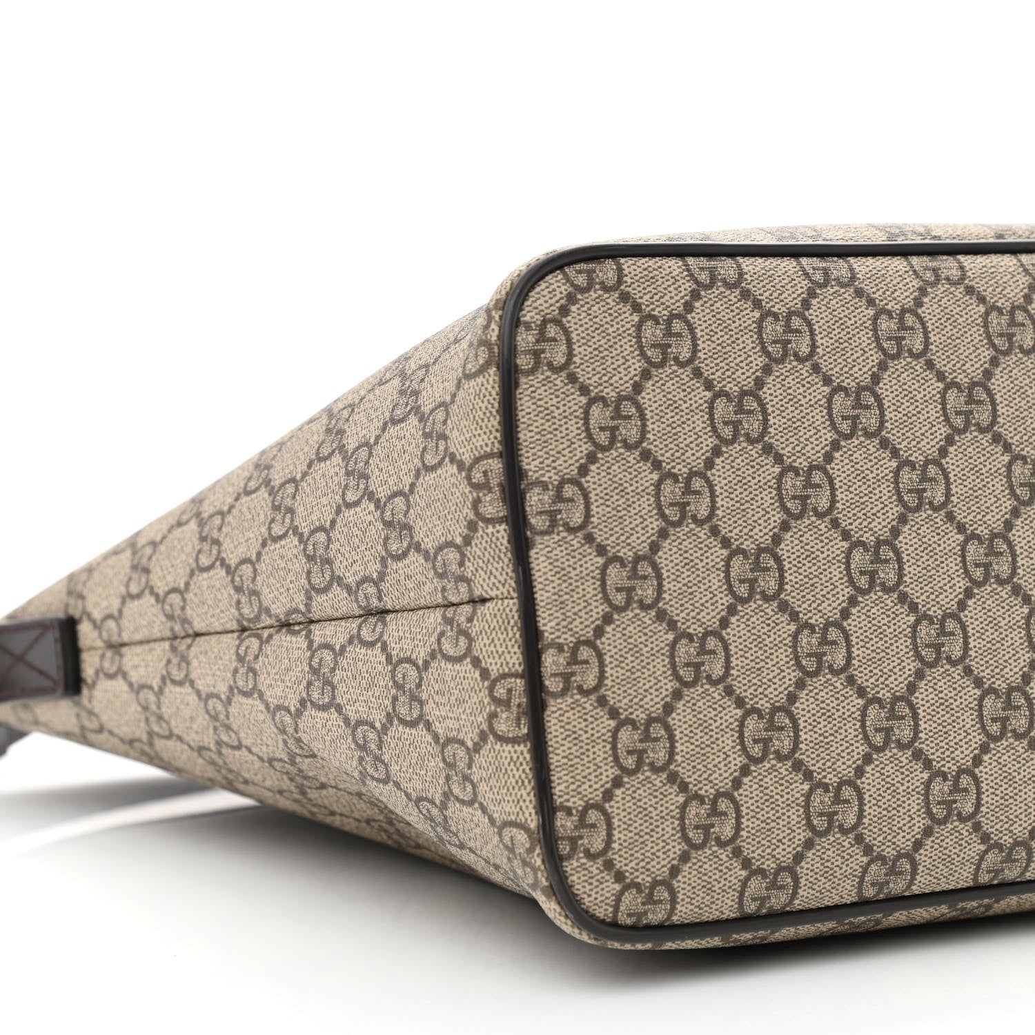 Gucci GG Supreme Monogram Medium Zippered Tote Dark Brown 9 of 11