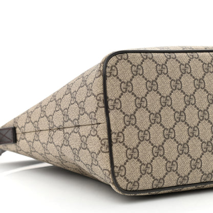 Gucci GG Supreme Monogram Medium Zippered Tote Dark Brown 9 of 11