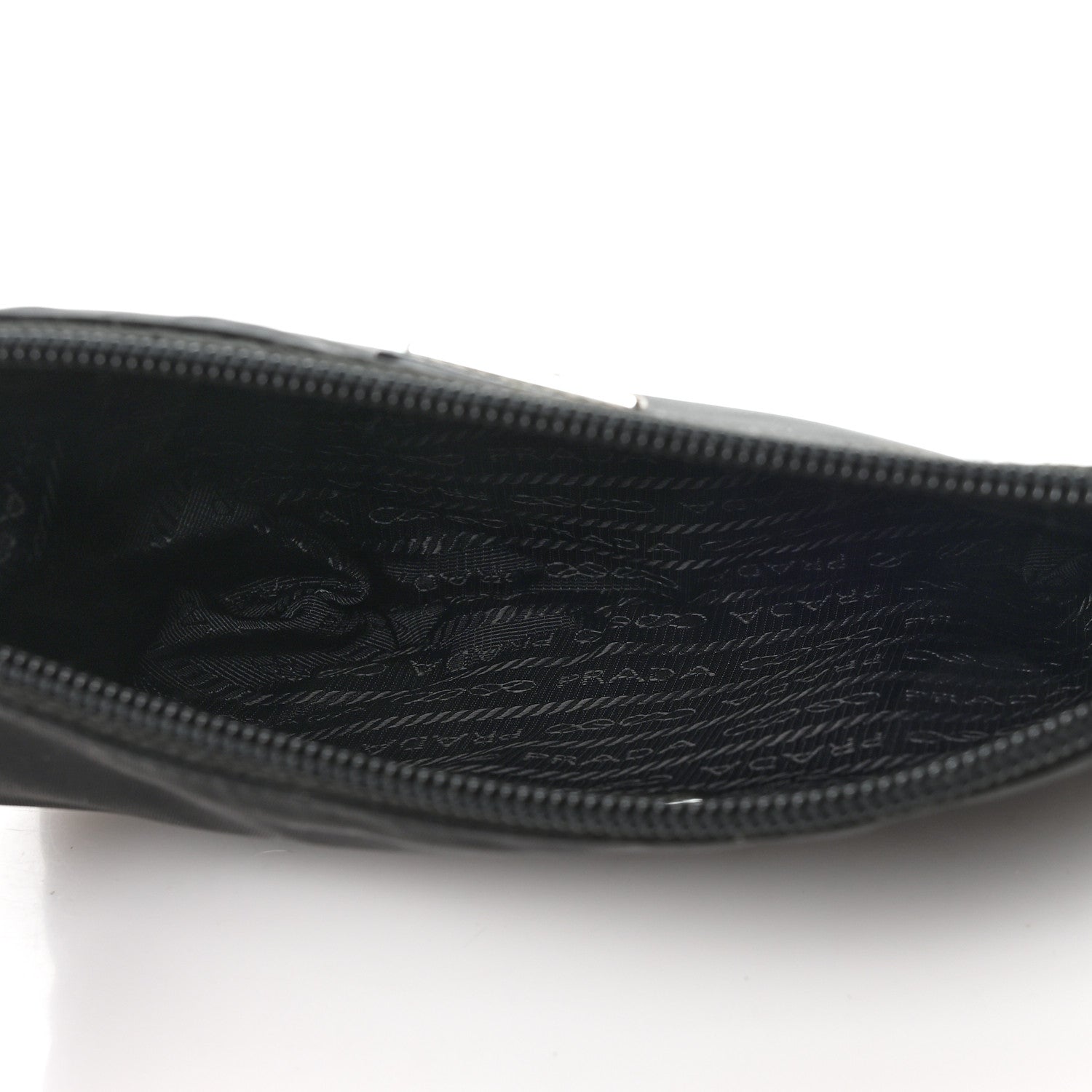 Prada Tessuto Nylon Saffiano Wristlet Black 5 of 7