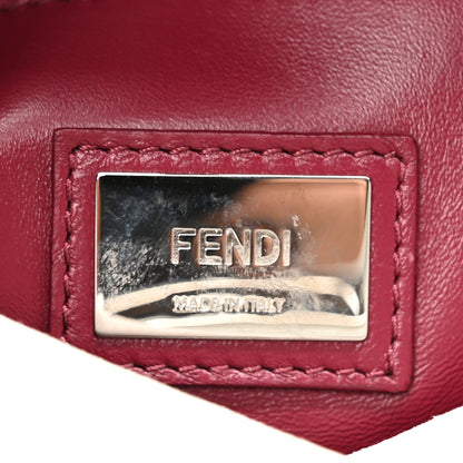 Fendi Vitello Seta Shiny Nappa Pearl Scalloped Studded Floral Embroidered Medium Peekaboo Iconic Satchel Grigio Perla Multicolor 6 of 9