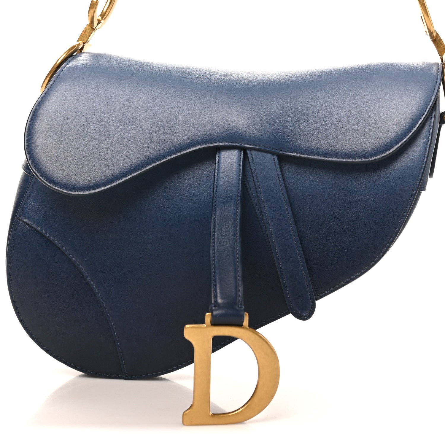 Christian Dior Calfskin Gradient Saddle Bag Indigo Blue 8 of 10