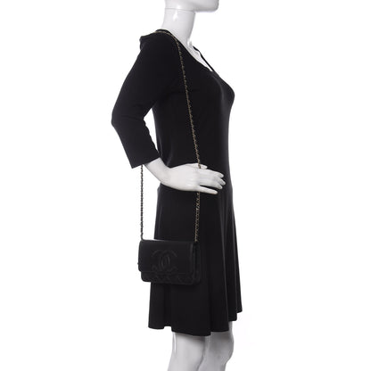 Chanel Goatskin Quilted Timeless CC Wallet On Chain WOC Black 2 of 12
