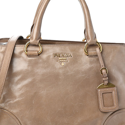 Prada Vitello Shine Shopping Satchel Argilla 7 of 9