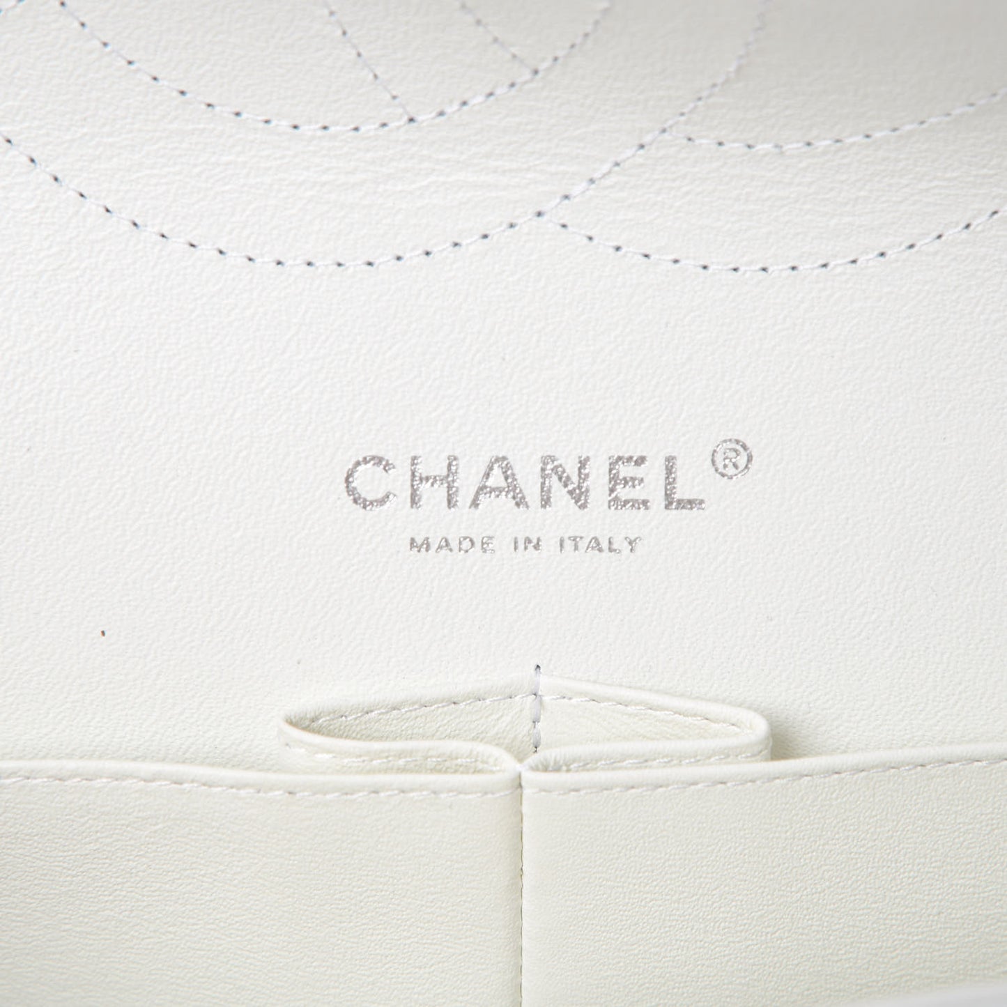 Caviar Quilted Jumbo Double Flap White