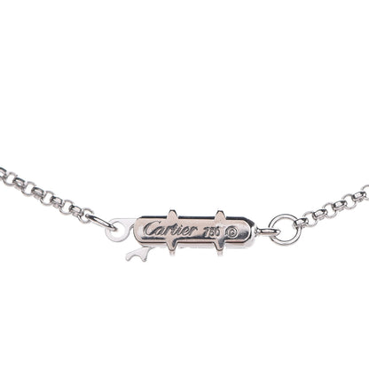 Cartier 18K White Gold Diamond Black Onyx Caresse D'Orchidees Par Cartier Round Pendant Necklace 5 of 7