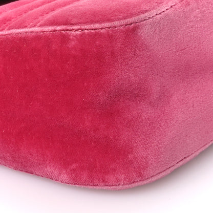 Gucci Velvet Matelasse Small GG Marmont Shoulder Bag Light Raspberry Rose 9 of 10
