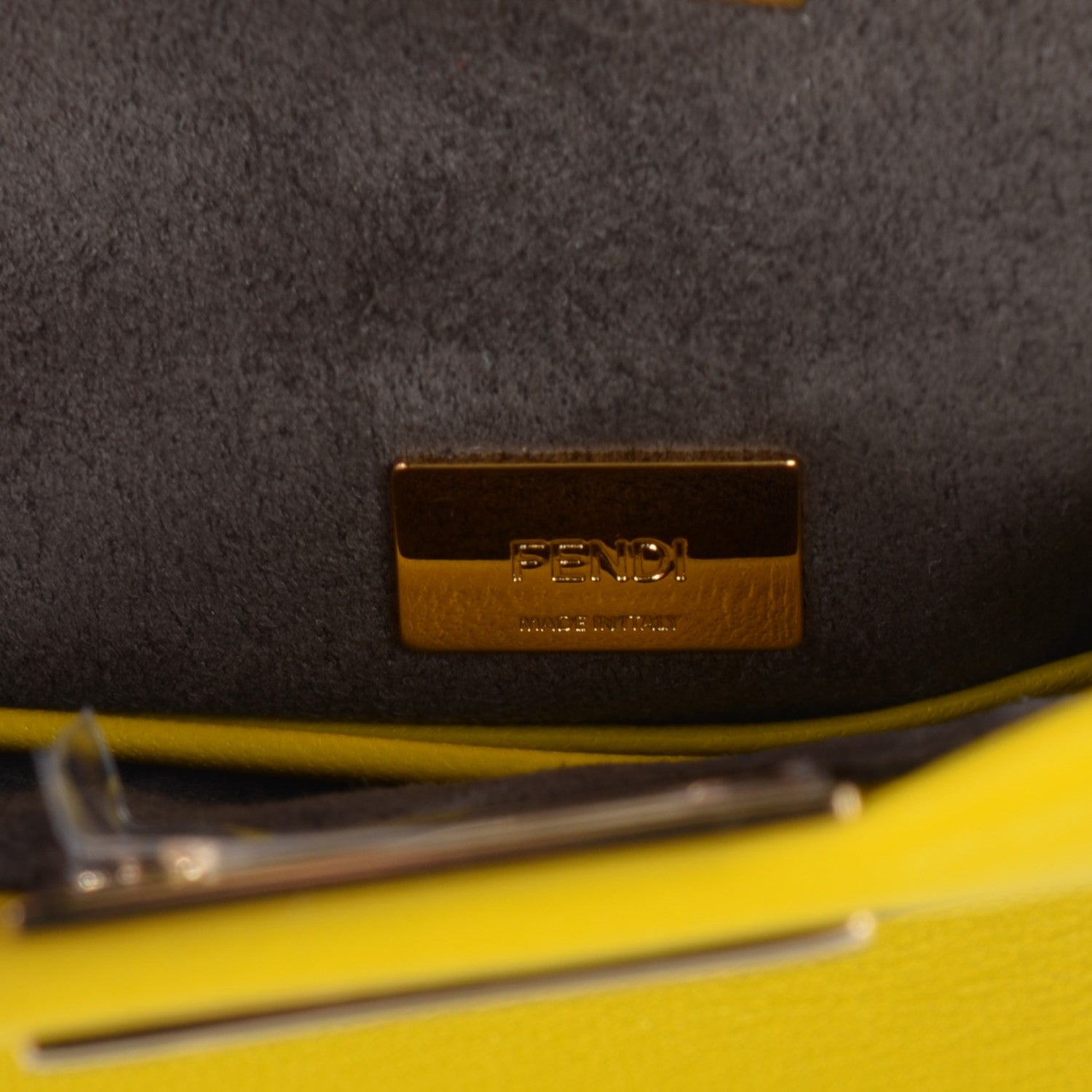 Fendi Shiny Nappa Micro Peekaboo Iconic Satchel Lime 6 of 7