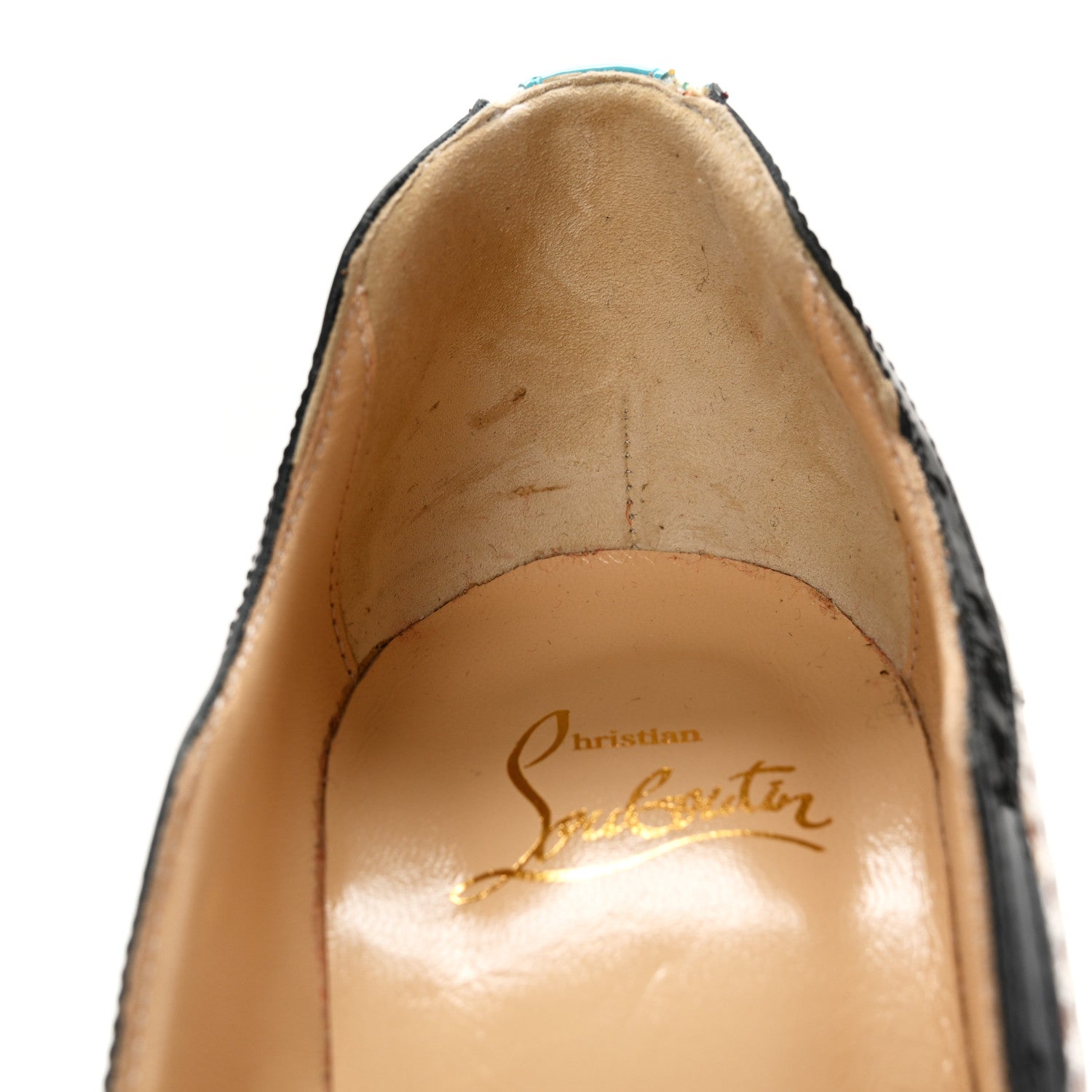 Christian Louboutin Patent Calfskin Mesh So Kate Tronetta 120 Pumps 36 White Multi 8 of 13