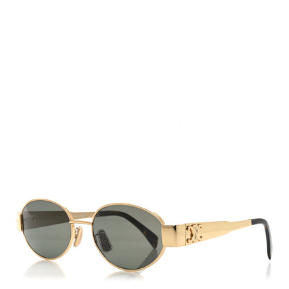Celine Metal Triomphe 01 Sunglasses CL40235U Gold Green 1 of 7