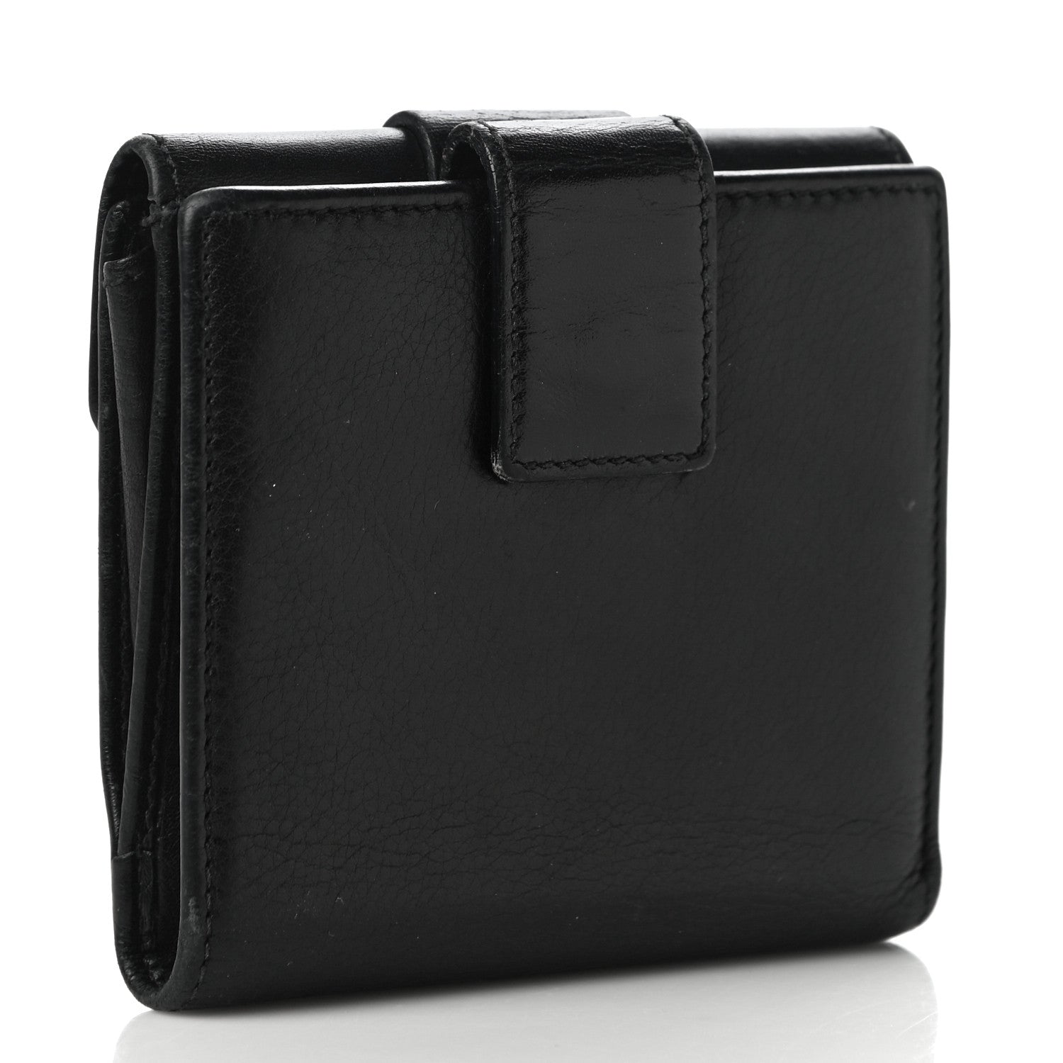 Christian Dior Calfskin Street Chic Compact Flap Wallet Black 3 of 12