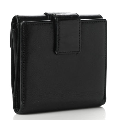 Christian Dior Calfskin Street Chic Compact Flap Wallet Black 3 of 12