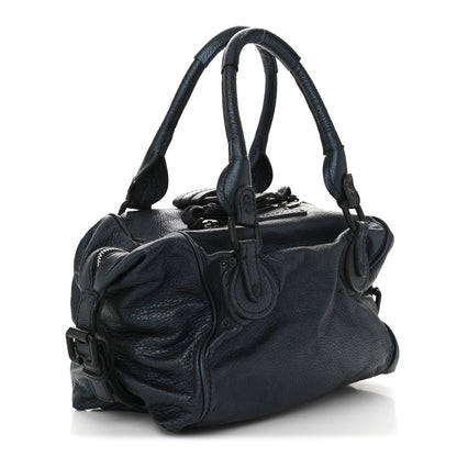Chloe Calfskin Paddington Front Pocket Tote Bleu Nuit 3 of 10