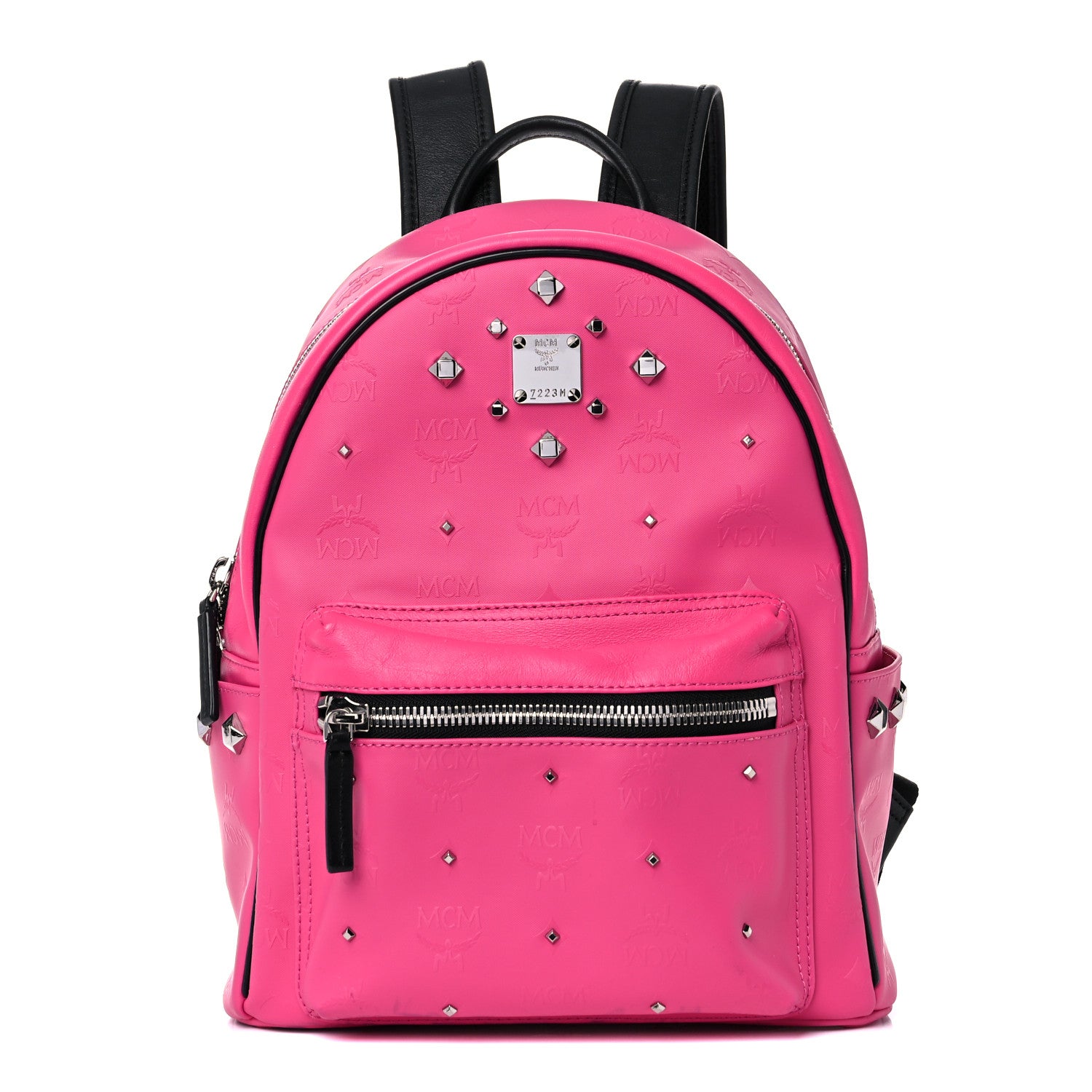 MCM Odeon Studded Small Backpack Beetroot Pink 1 of 20