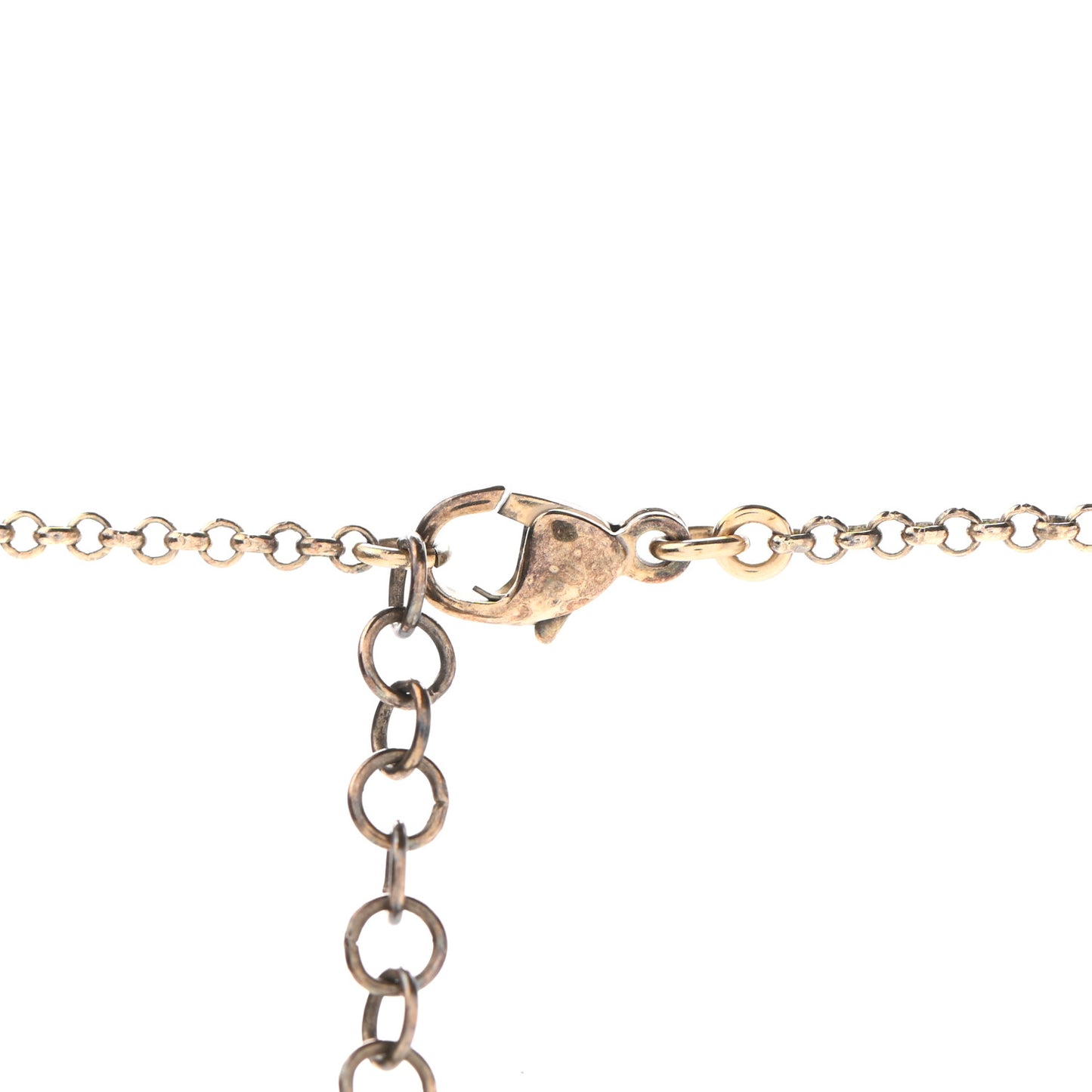 Pearl Bead CC Short Necklace Gold Black