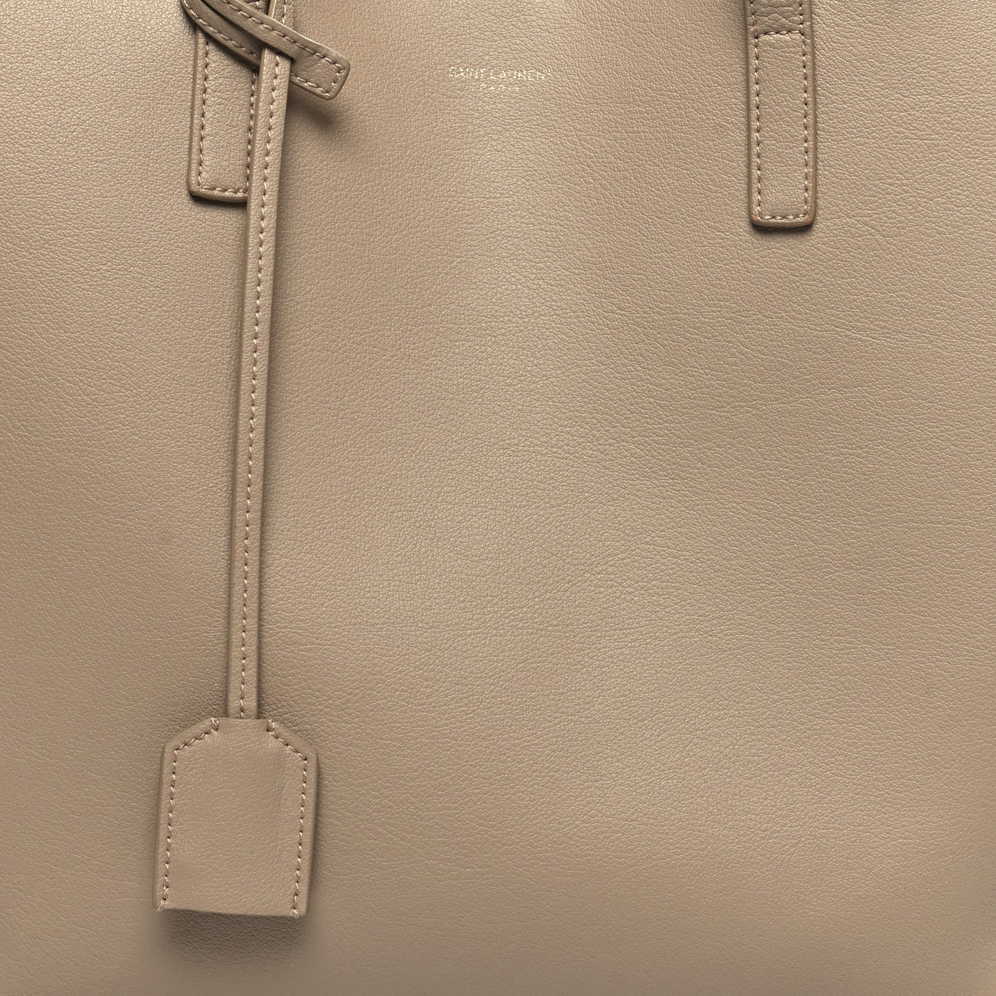 Calfskin Large Shopping Tote Dark Beige