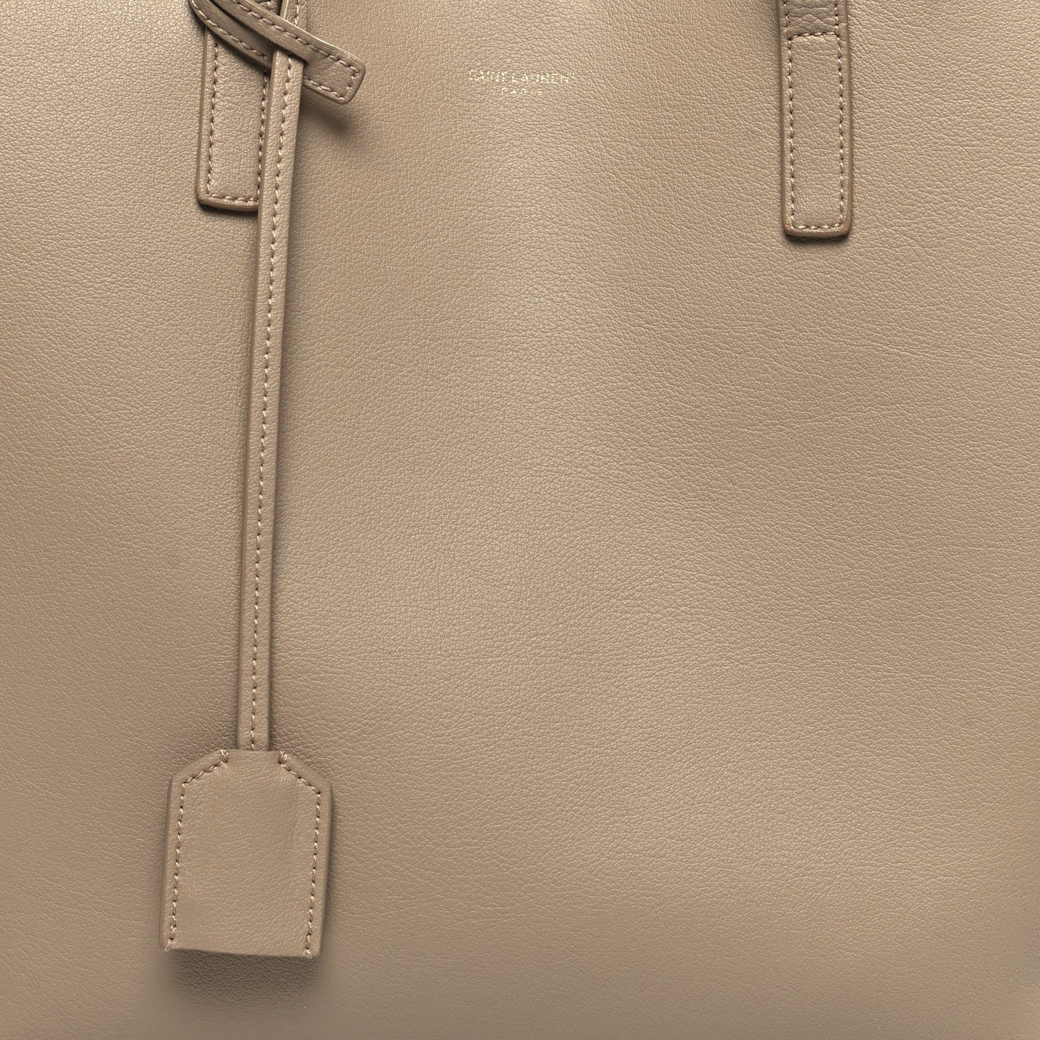 Saint Laurent Calfskin Large Shopping Tote Dark Beige 10 of 14