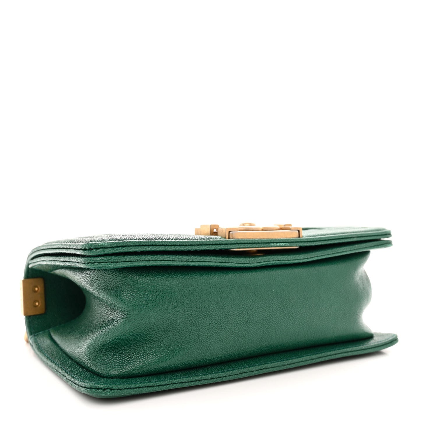 Caviar Quilted Small Boy Flap Green