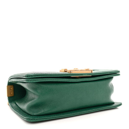 Chanel Caviar Quilted Small Boy Flap Green 4 of 11
