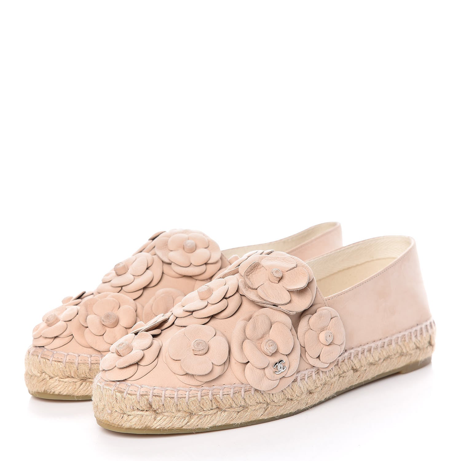 Chanel Suede Camellia CC Espadrilles 39 Pink 3 of 10