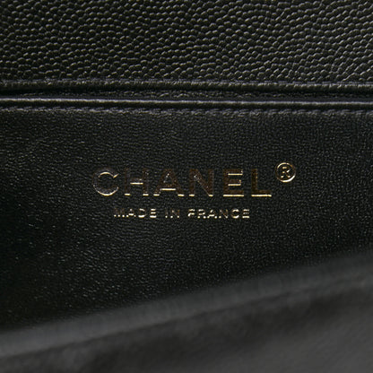 Chanel Caviar Chevron Quilted Medium Boy Flap Black 6 of 11