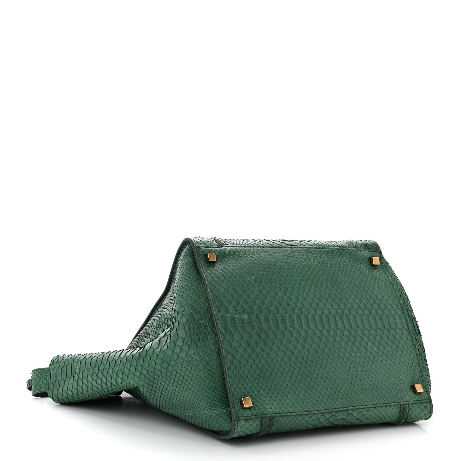 Celine Snakeskin Medium Phantom Luggage Green 1562399 – FASHIONPHILE