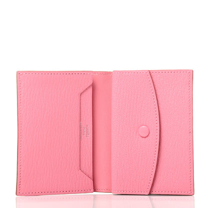 Hermes Chevre Mysore Mini Bearn Wallet Rose Confetti 3 of 3