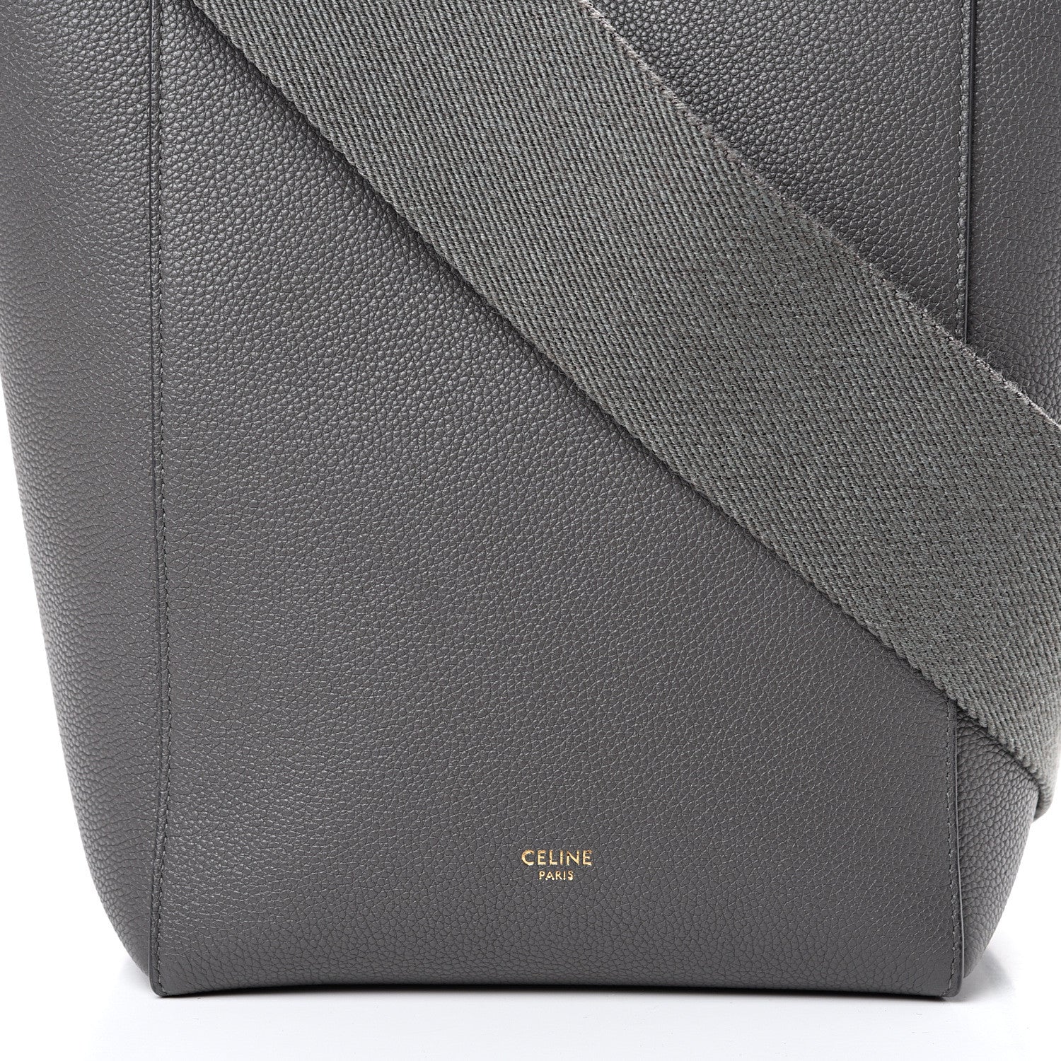 Celine Soft Grained Calfskin Small Sangle Bucket Bag Grey 8 of 12