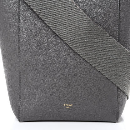 Celine Soft Grained Calfskin Small Sangle Bucket Bag Grey 8 of 12