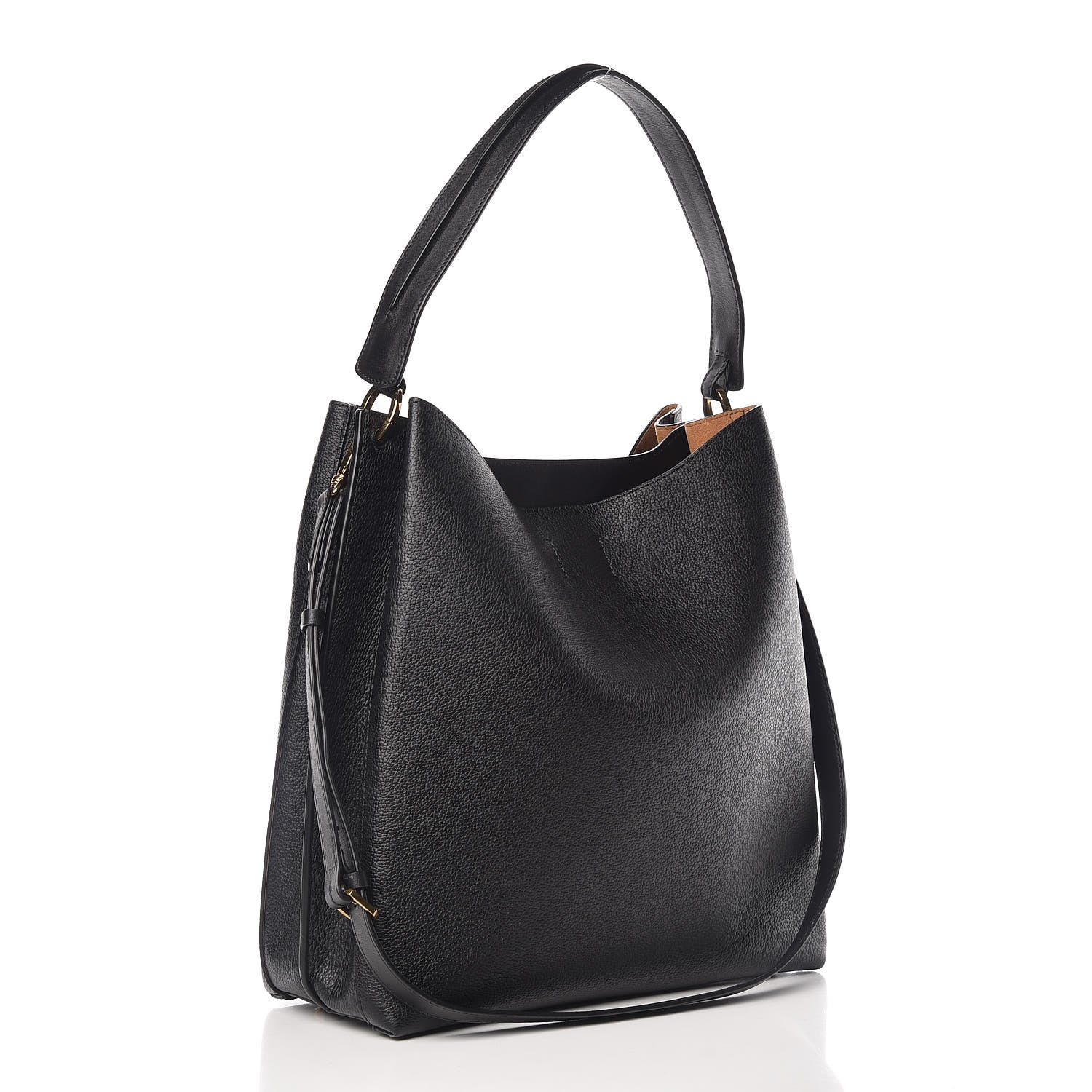 MCM Grained Calfskin Large Milla Hobo Black 4 of 11