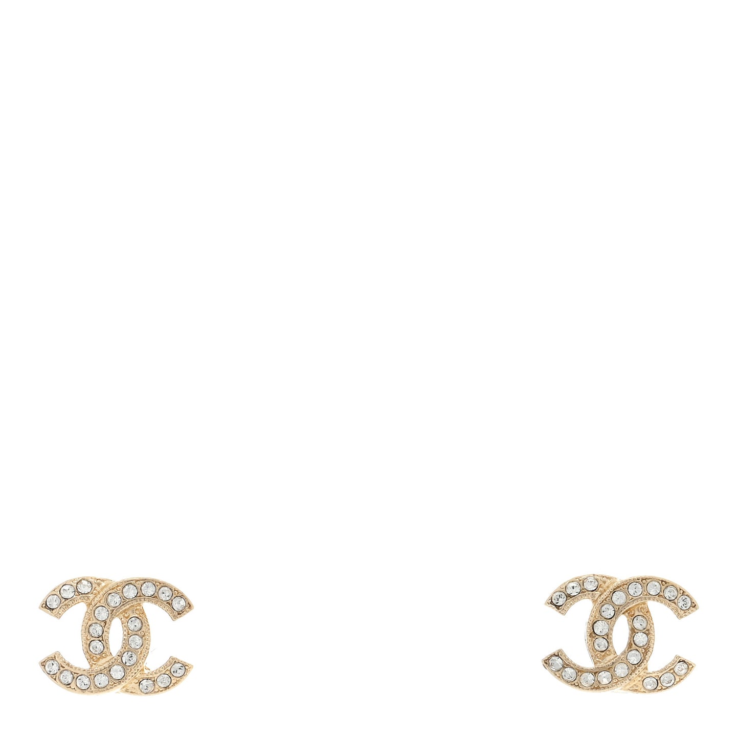 Crystal CC Earrings Gold