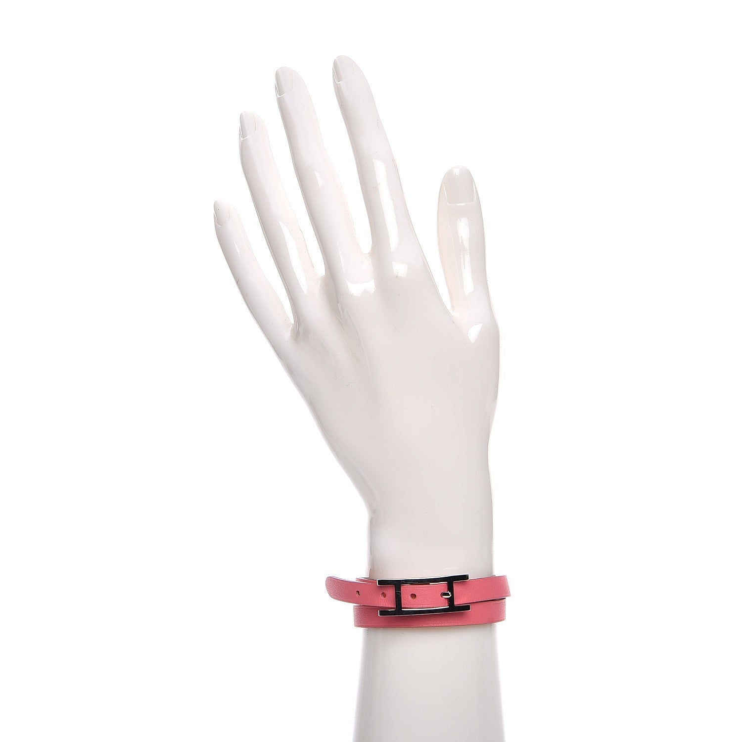 Hermes Swift Behapi Double Tour Reversible Bracelet Small Rose Azalee Orange Poppy 2 of 5