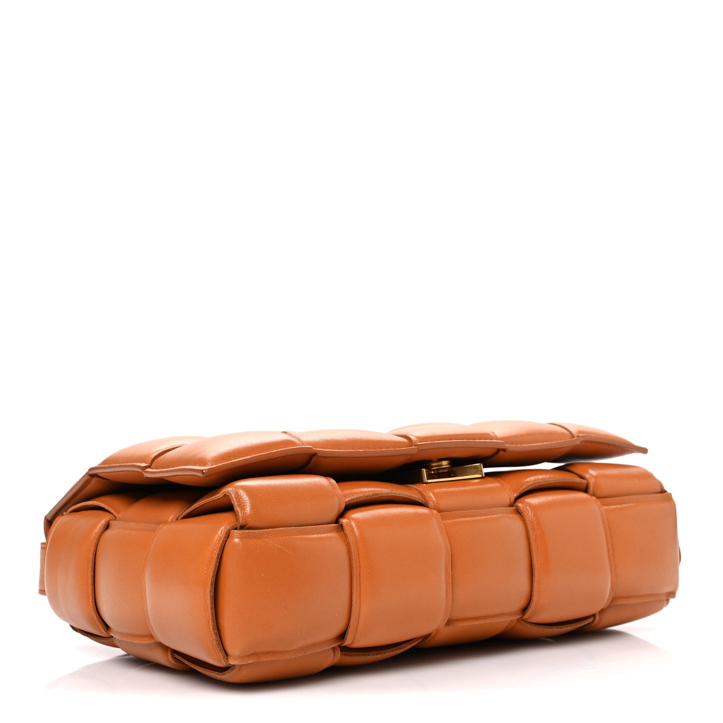 Nappa Maxi Intreccio Padded Cassette Crossbody Bag Clay