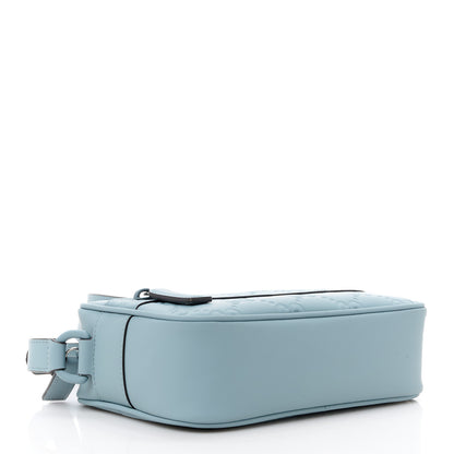Gucci Rubber Effect Calfskin GG Mini Crossbody Bag Light Blue 4 of 12