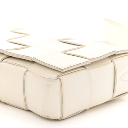 Bottega Veneta Lambskin Maxi Intrecciato Cassette Crossbody Bag White 11 of 12