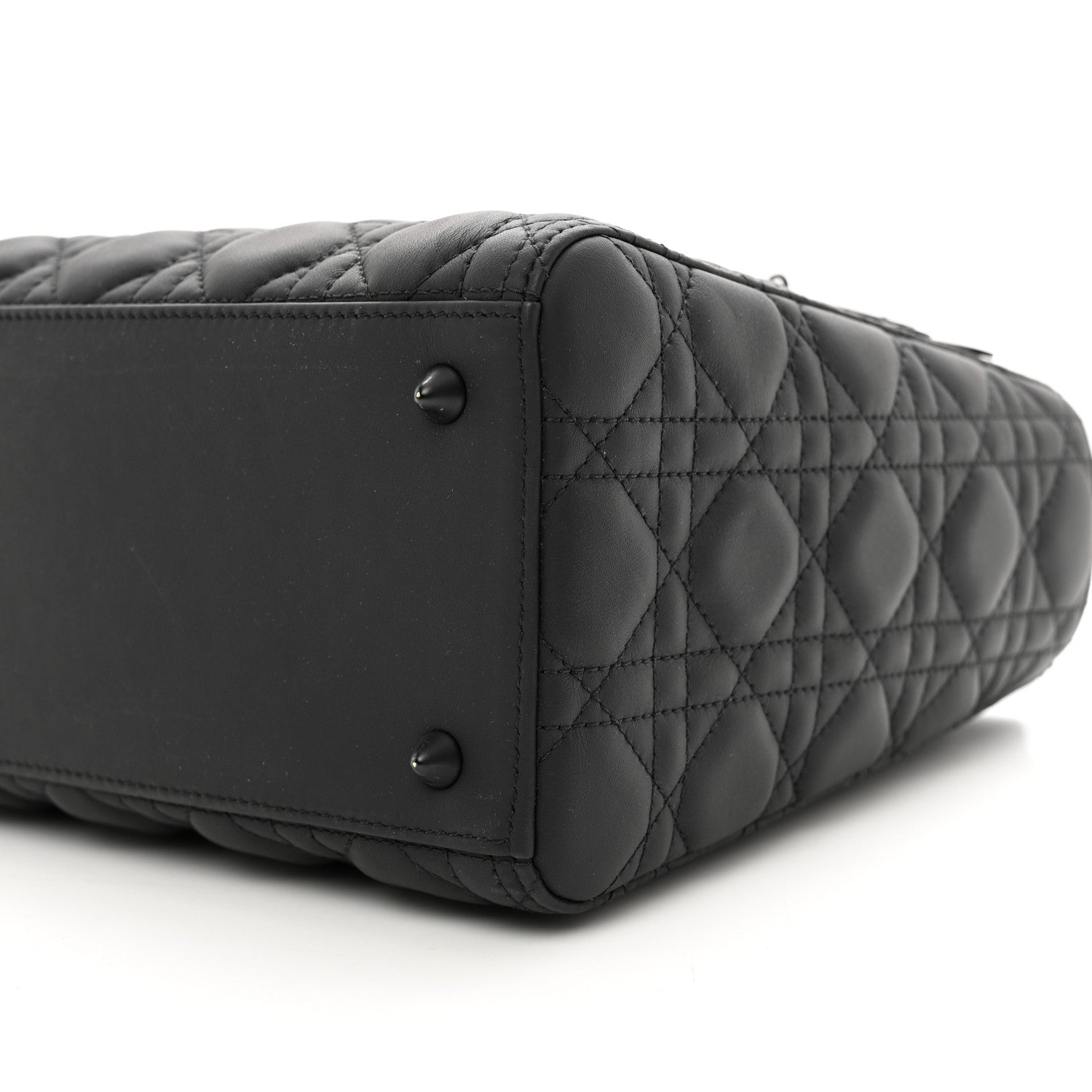 Christian Dior Ultra Matte Calfskin Cannage Medium Lady Dior Black 9 of 9