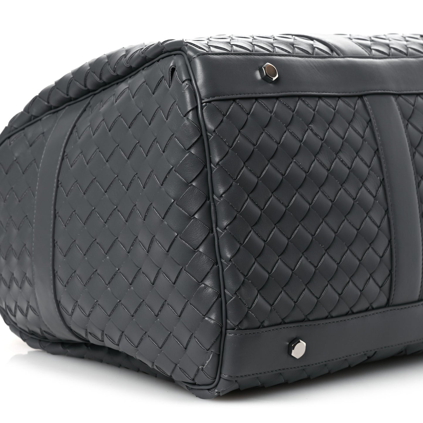 Nappa Intrecciato Medium Duffle Bag Thunder