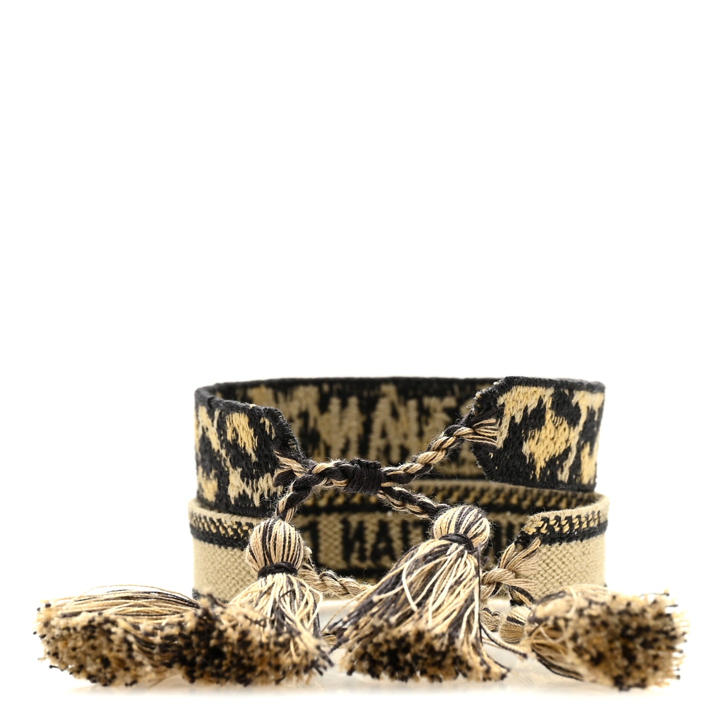 Woven Cotton Mizza Friendship Bracelet Set Beige