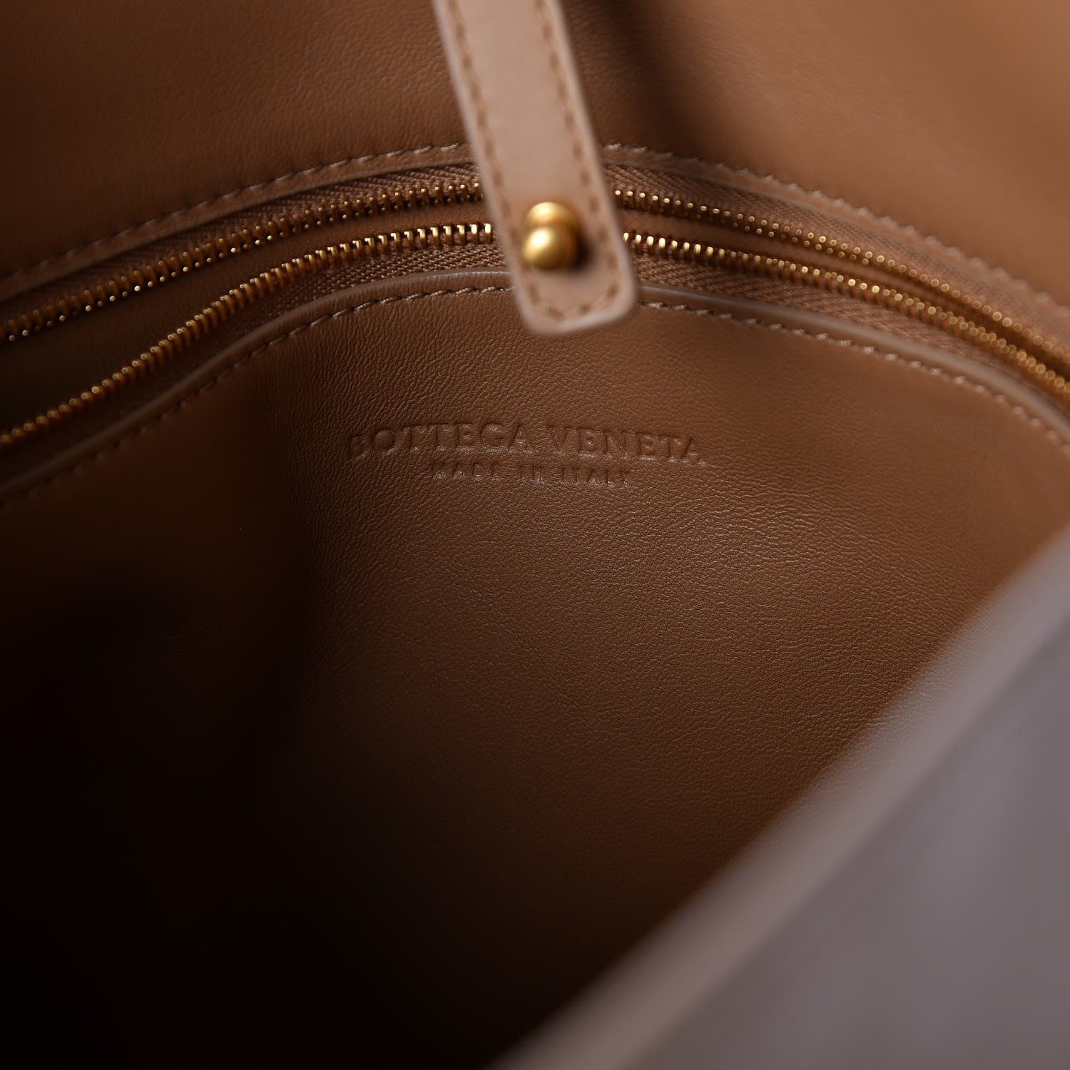 Bottega Veneta Smooth Matte Calfskin Bucket Bag Camel 8 of 8
