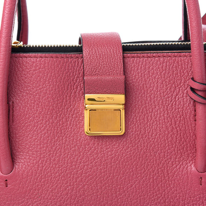 Miu Miu Goatskin Madras Tote Peonia 9 of 9