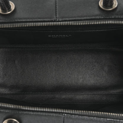 Chanel Caviar Lizard Quilted Coco Handle Bowler Black 5 of 16