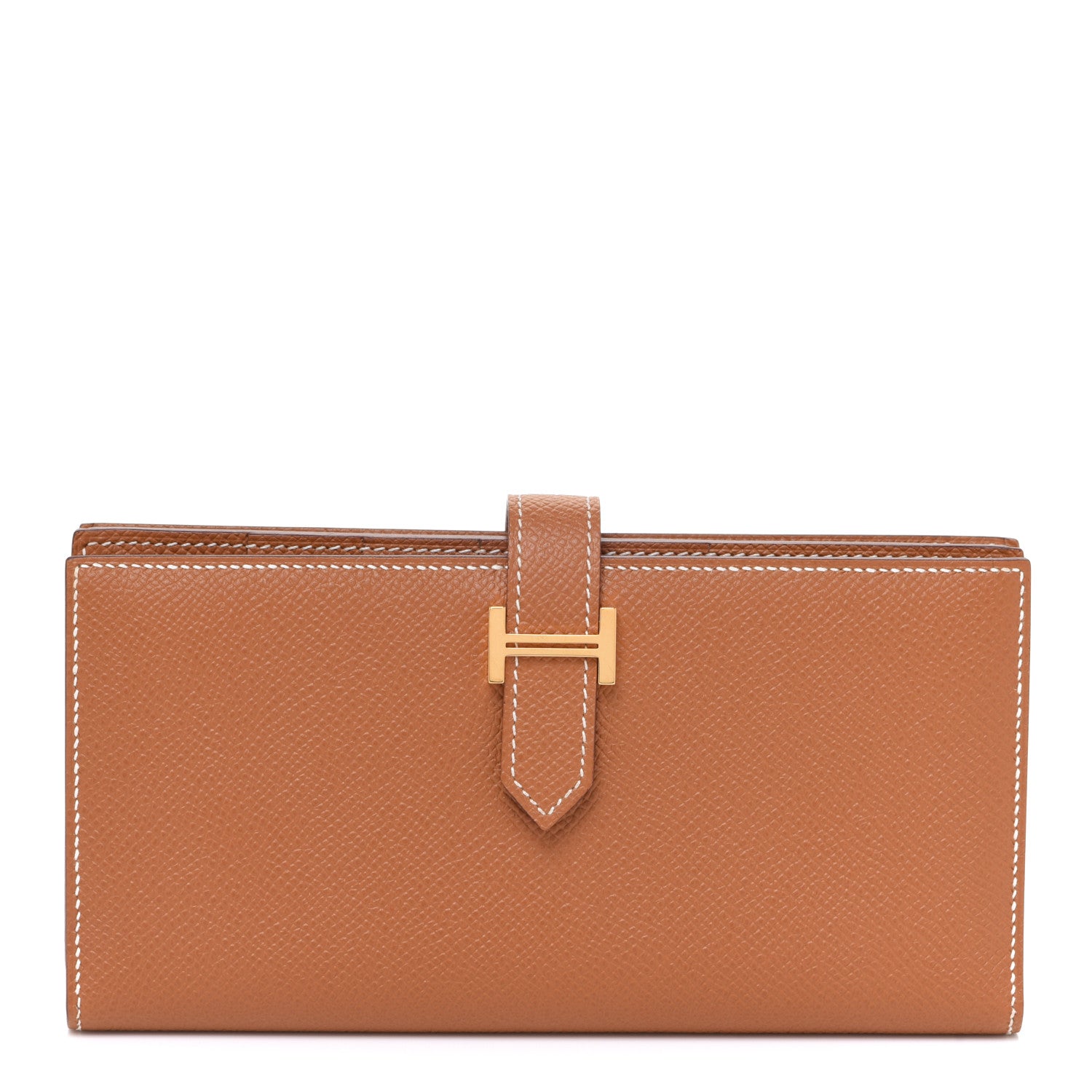 Hermes Epsom Bearn Gusset Wallet Gold 1 of 9