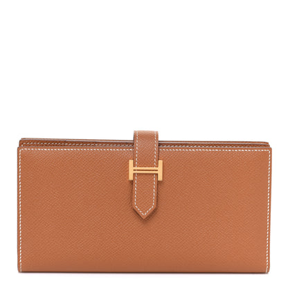 Hermes Epsom Bearn Gusset Wallet Gold 1 of 9