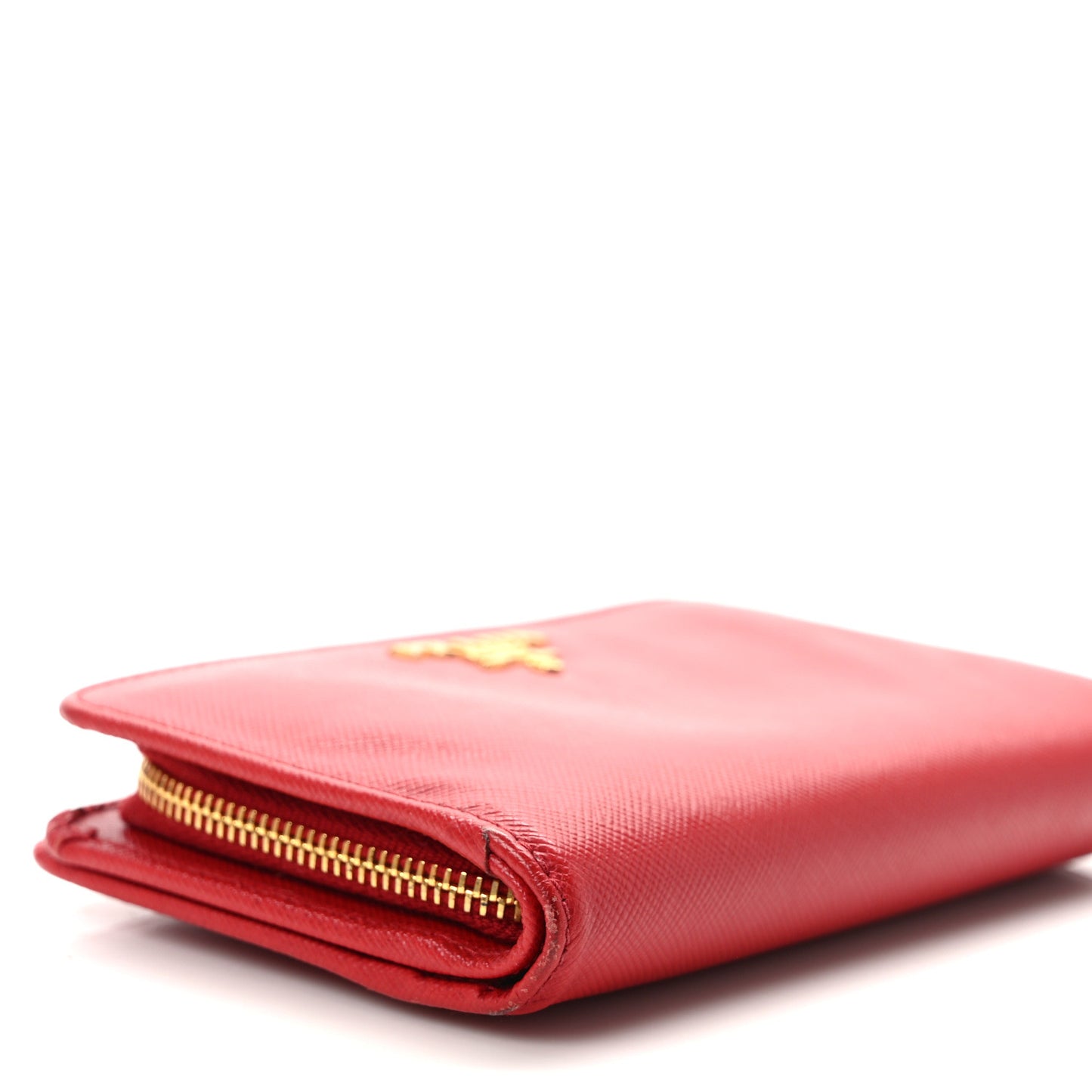 Saffiano Metal Compact Wallet Fuoco