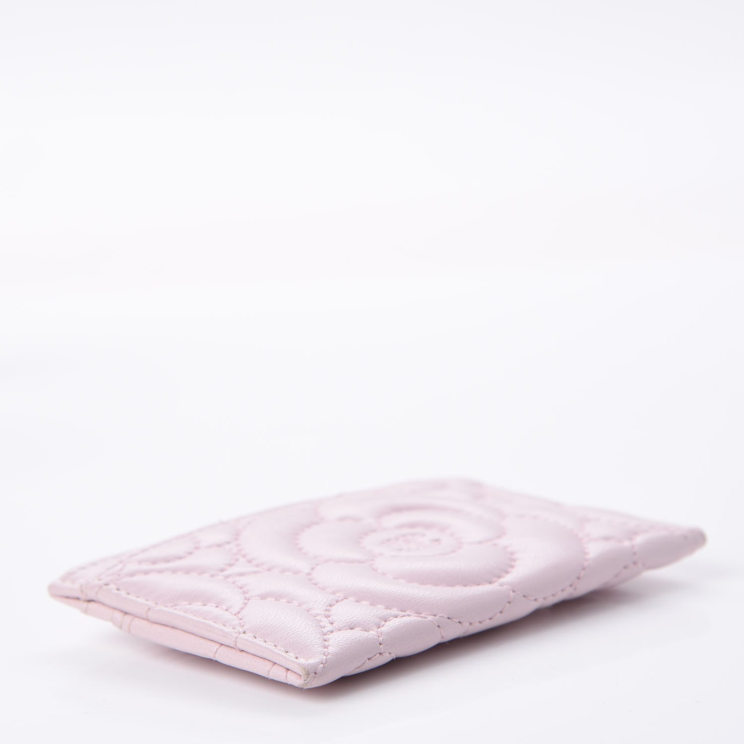 Chanel Lambskin Camellia Embossed Card Holder Pink 4 of 11