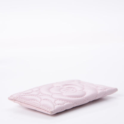 Chanel Lambskin Camellia Embossed Card Holder Pink 4 of 11