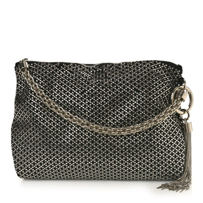 Jimmy Choo Suede Crystal Callie Tassel Shoulder Bag Silver 1 of 10