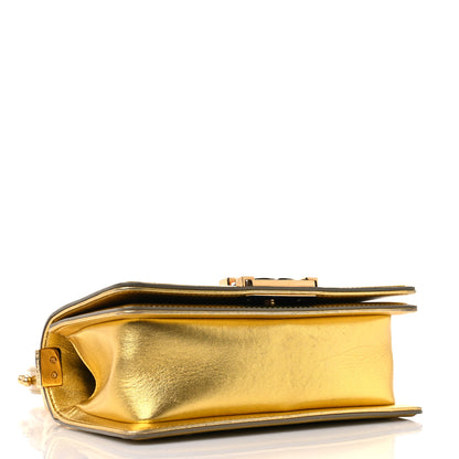 Chanel Metallic Patent Calfskin Quilted Small Boy Flap Gold 4 of 10
