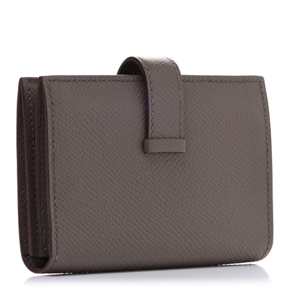 Hermes Epsom Bearn Card Holder Wallet Etain 3 of 8
