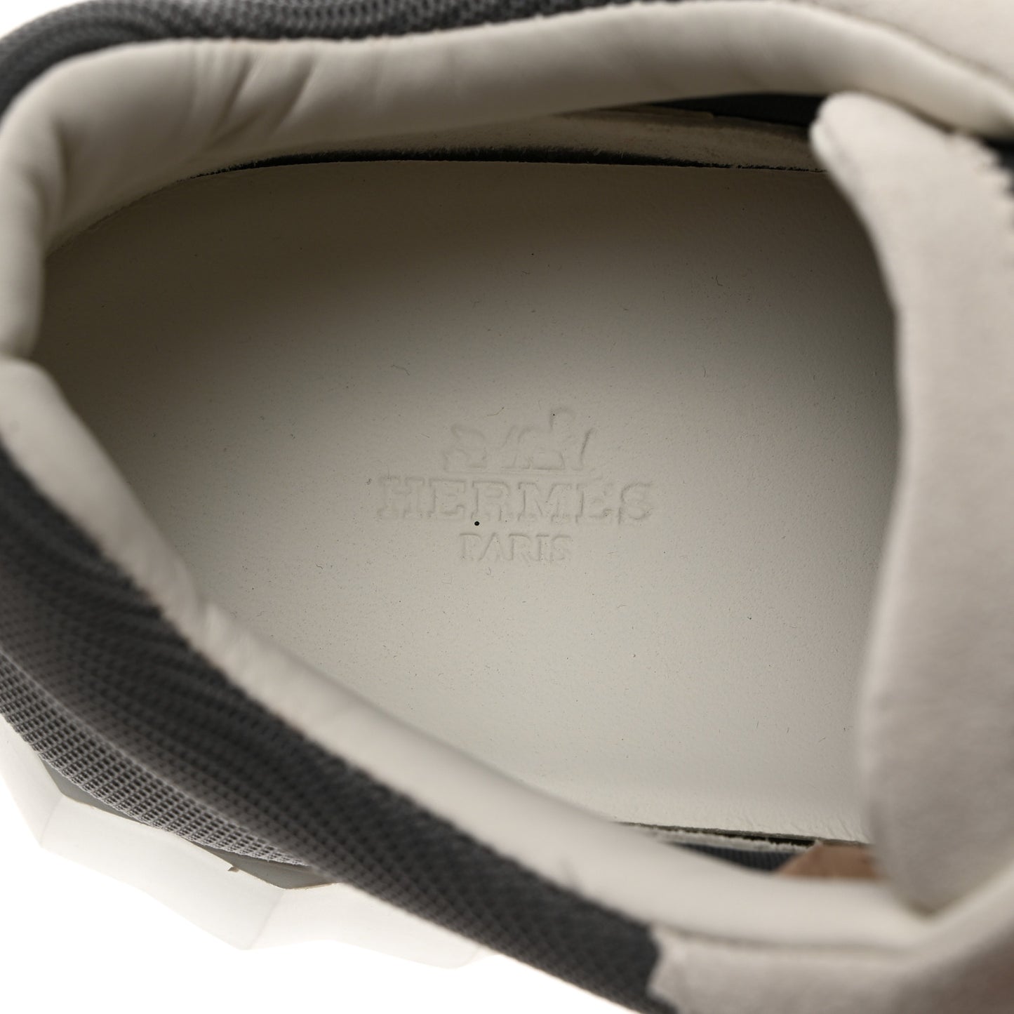 Technical Canvas Suede Goatskin Bouncing Sneakers 44 Gris Orange