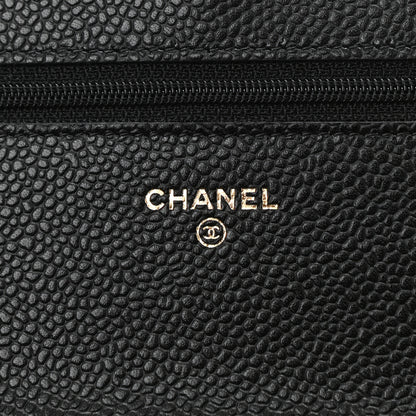 Chanel Caviar Quilted Wallet On Chain WOC Black 6 of 12